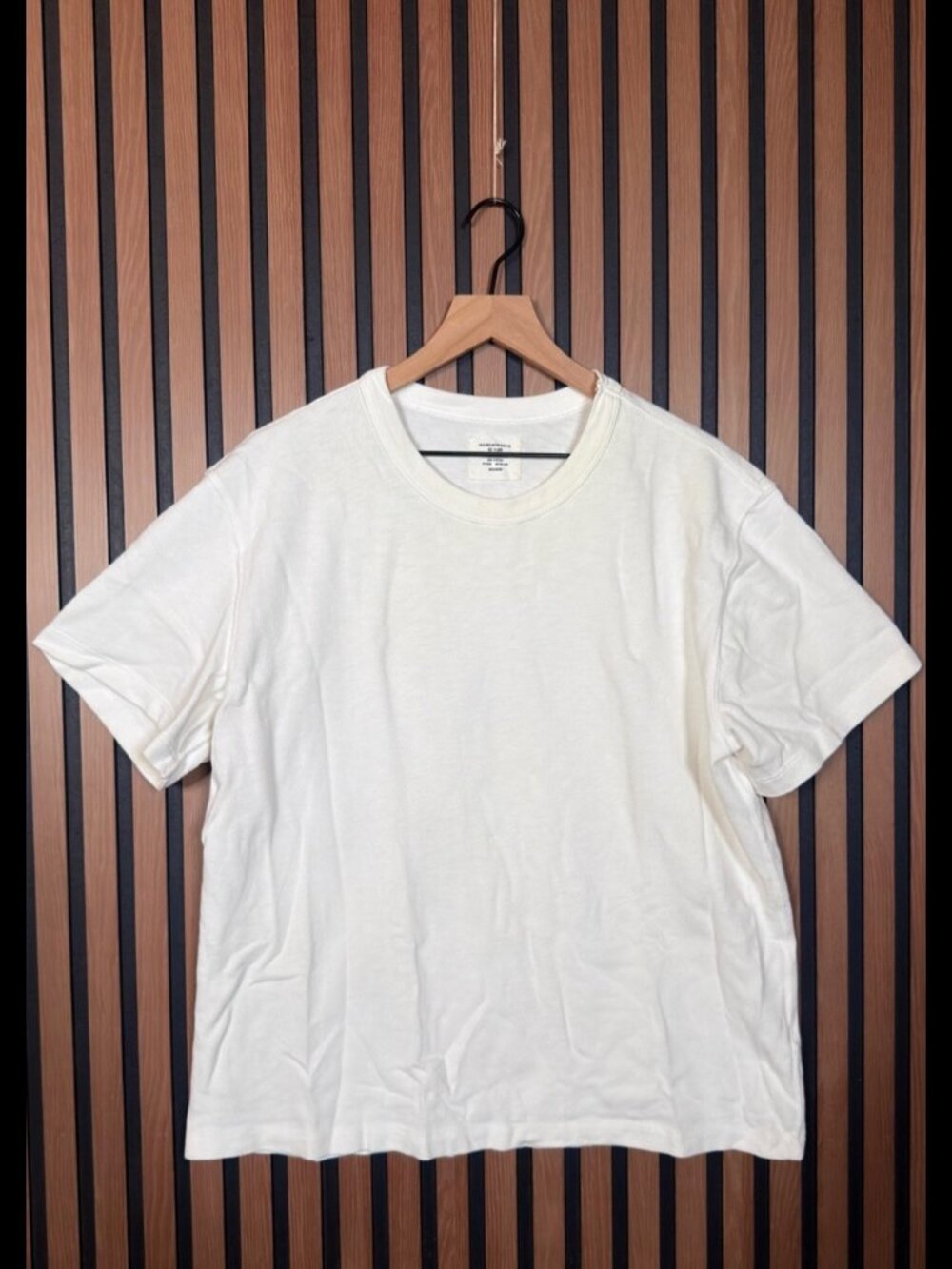 Buck Mason T Shirt Mens XL Mens White Field Spec Short Sleeve Cotton Heavy Tee